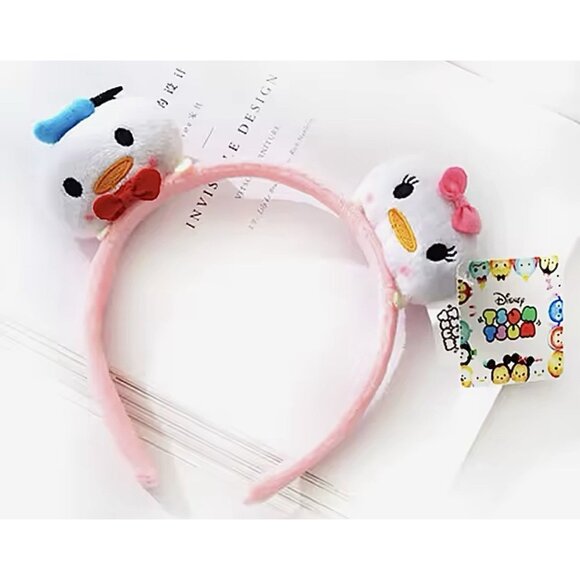 DISNEY DAISY DONALD DUCK Plush TSUM TSUM MOUSE EARS HEADBAND Hair Accessory NEW! - Picture 1 of 1